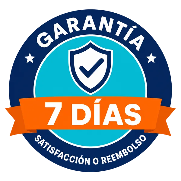 Sello de garantía de 7 días: satisfacción o reembolso